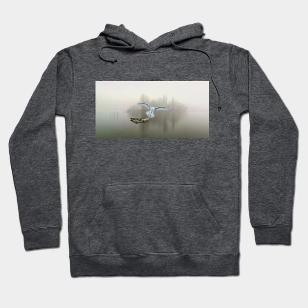 Snowy Owl at Dawn Hoodie by lauradyoung